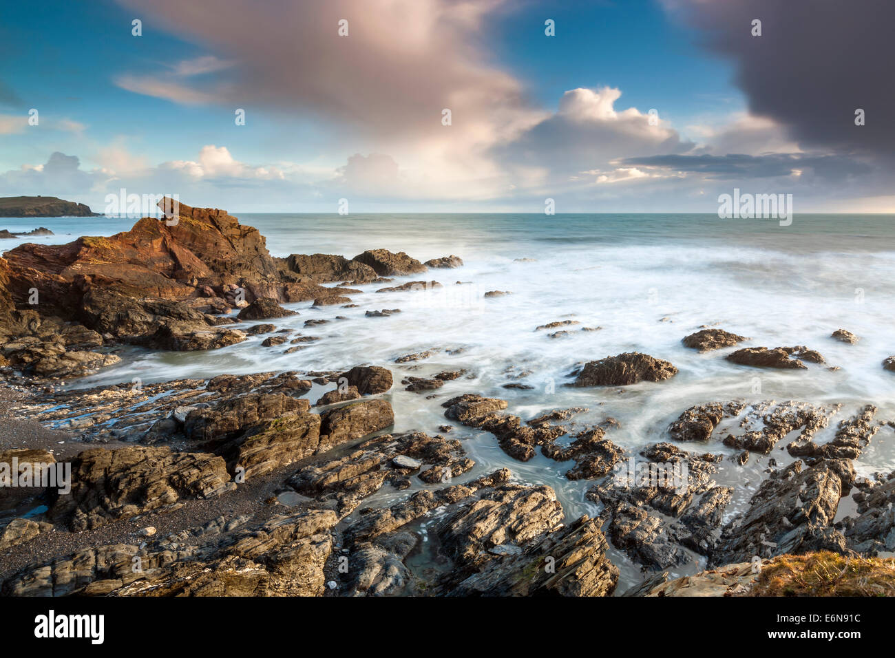 Bigbury Bay, Ringmore, Sud prosciutti, Devon, Inghilterra, Regno Unito, Europa. Foto Stock