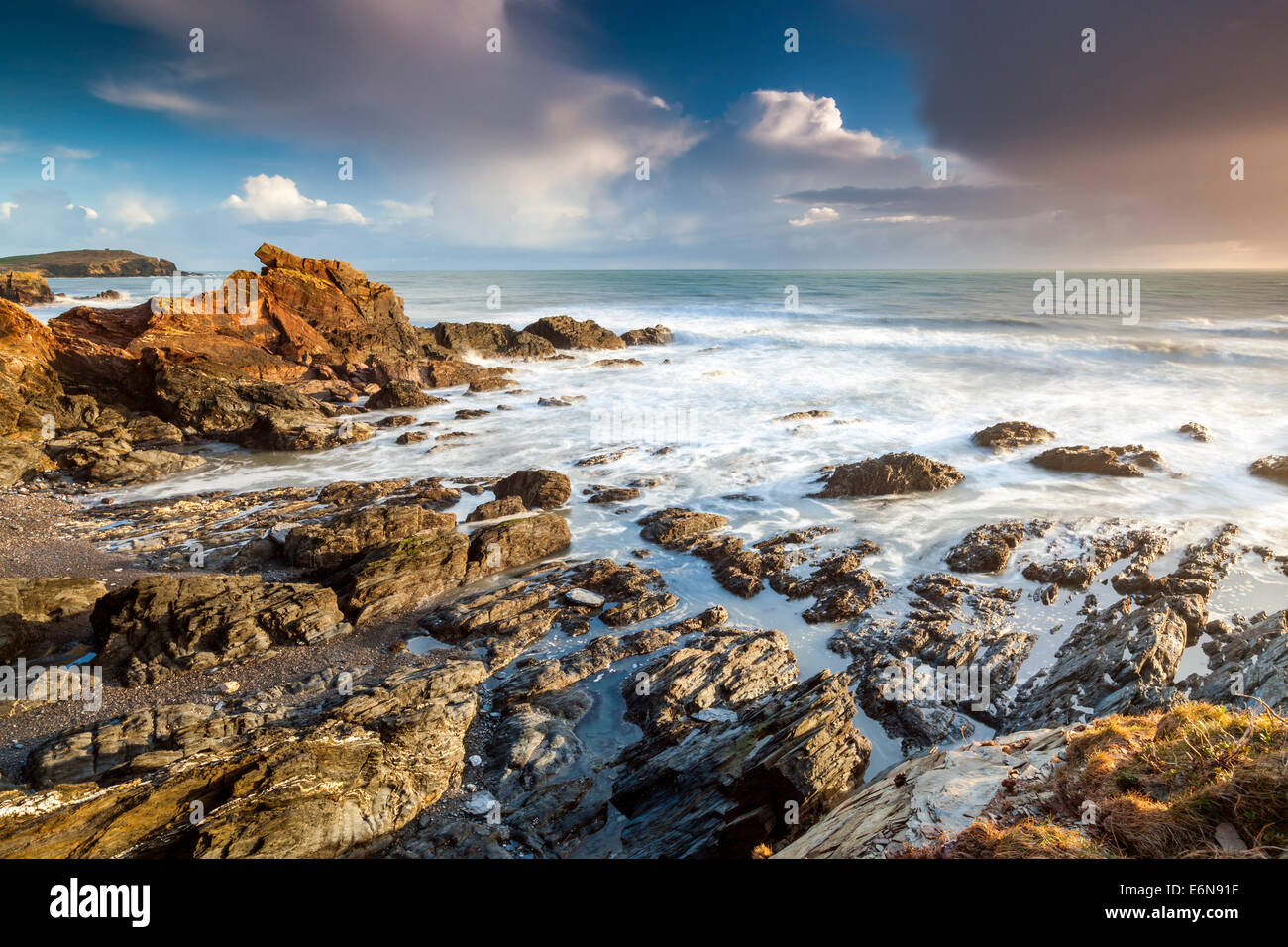 Bigbury Bay, Ringmore, Sud prosciutti, Devon, Inghilterra, Regno Unito, Europa. Foto Stock