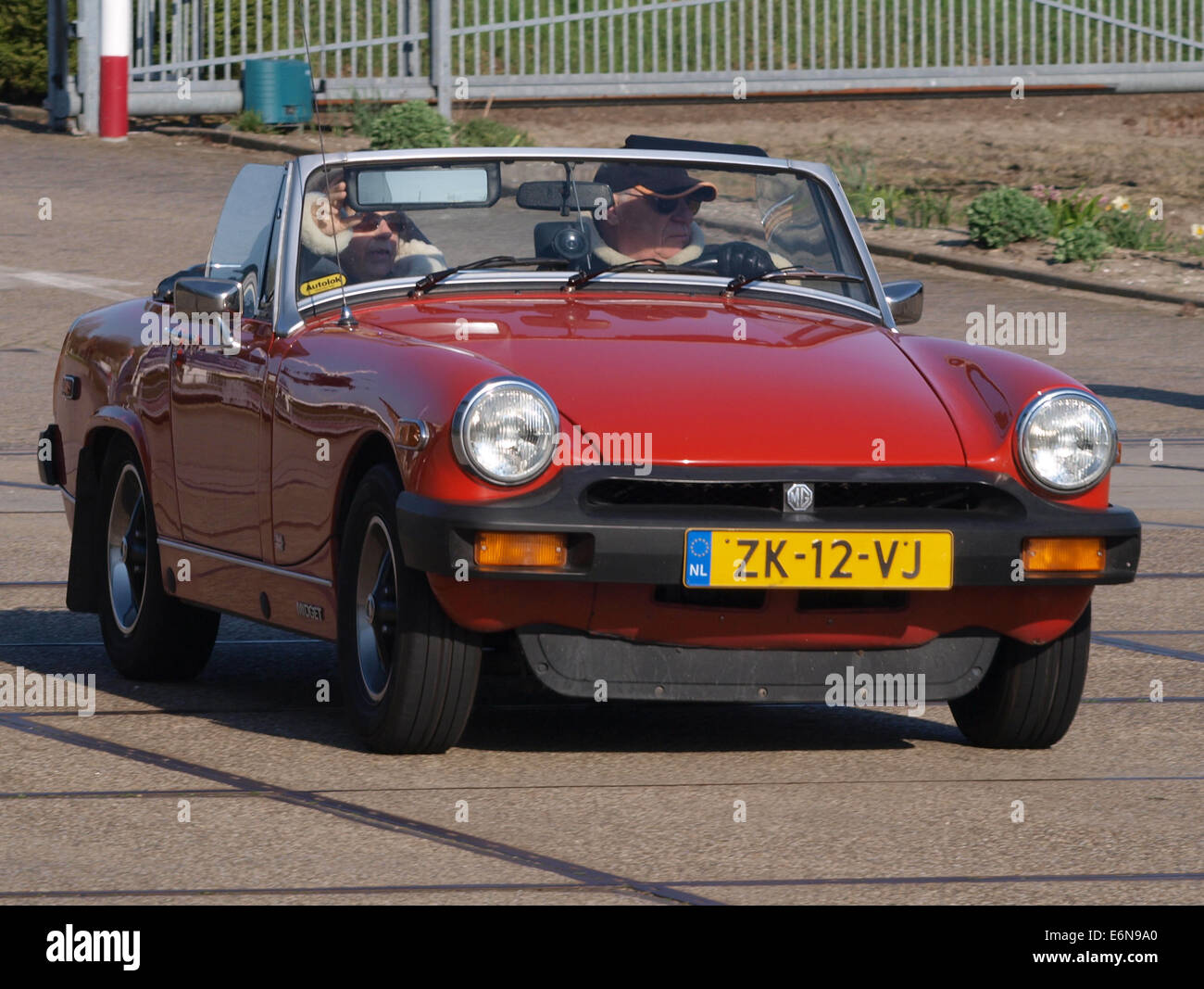 MG Midget (1978), licenza olandese registration ZK-12-VJ Foto Stock