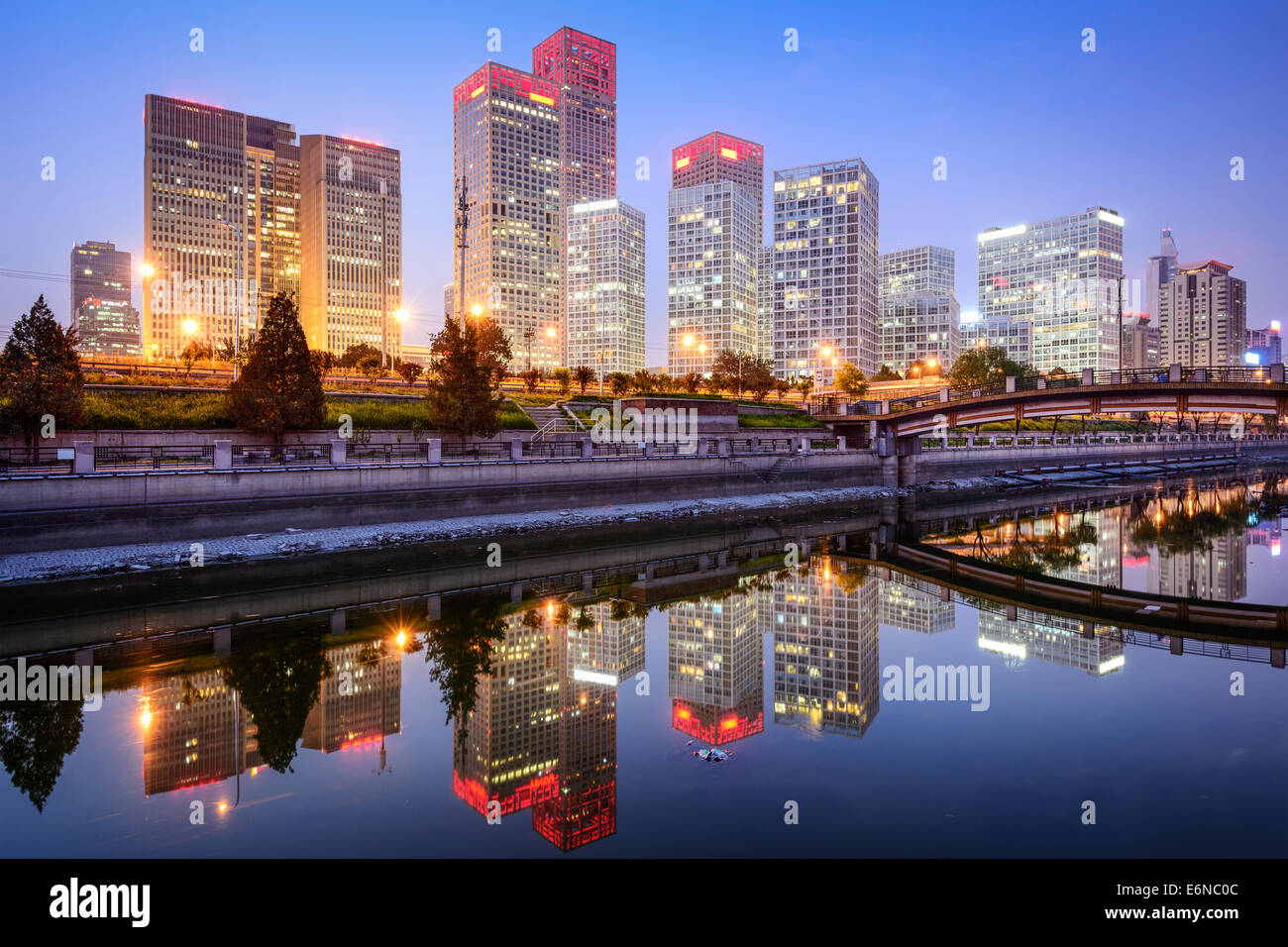 Pechino, Cina CBD lo skyline della citta'. Foto Stock