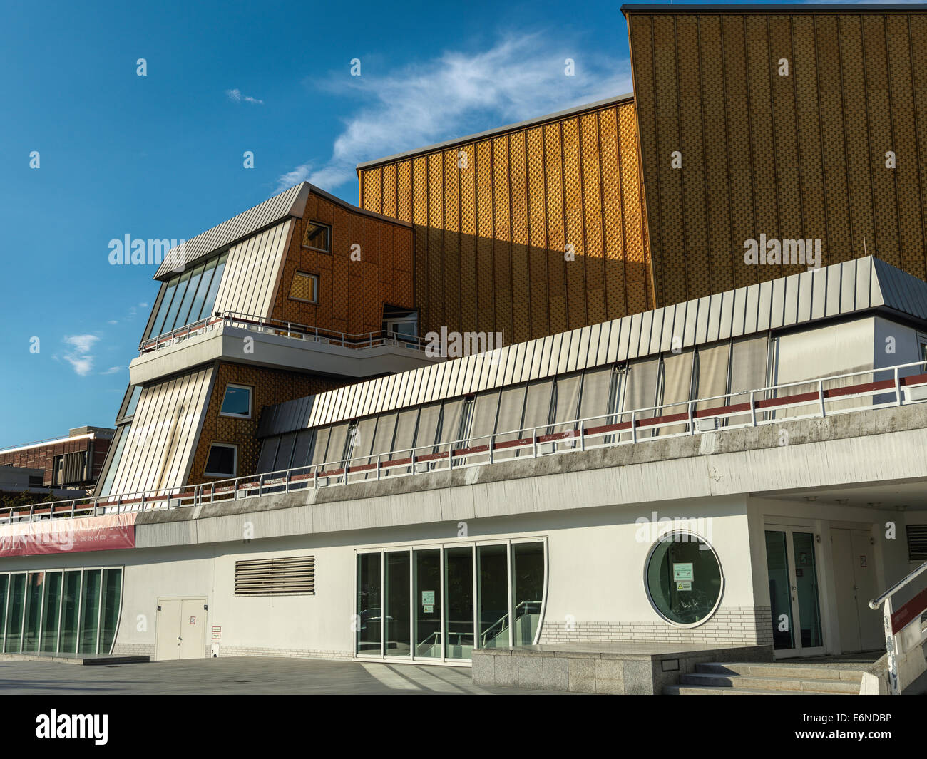 Filarmonica di Berlino (Philharmony), Musica da Camera edificio Hall dettaglio. Foto Stock
