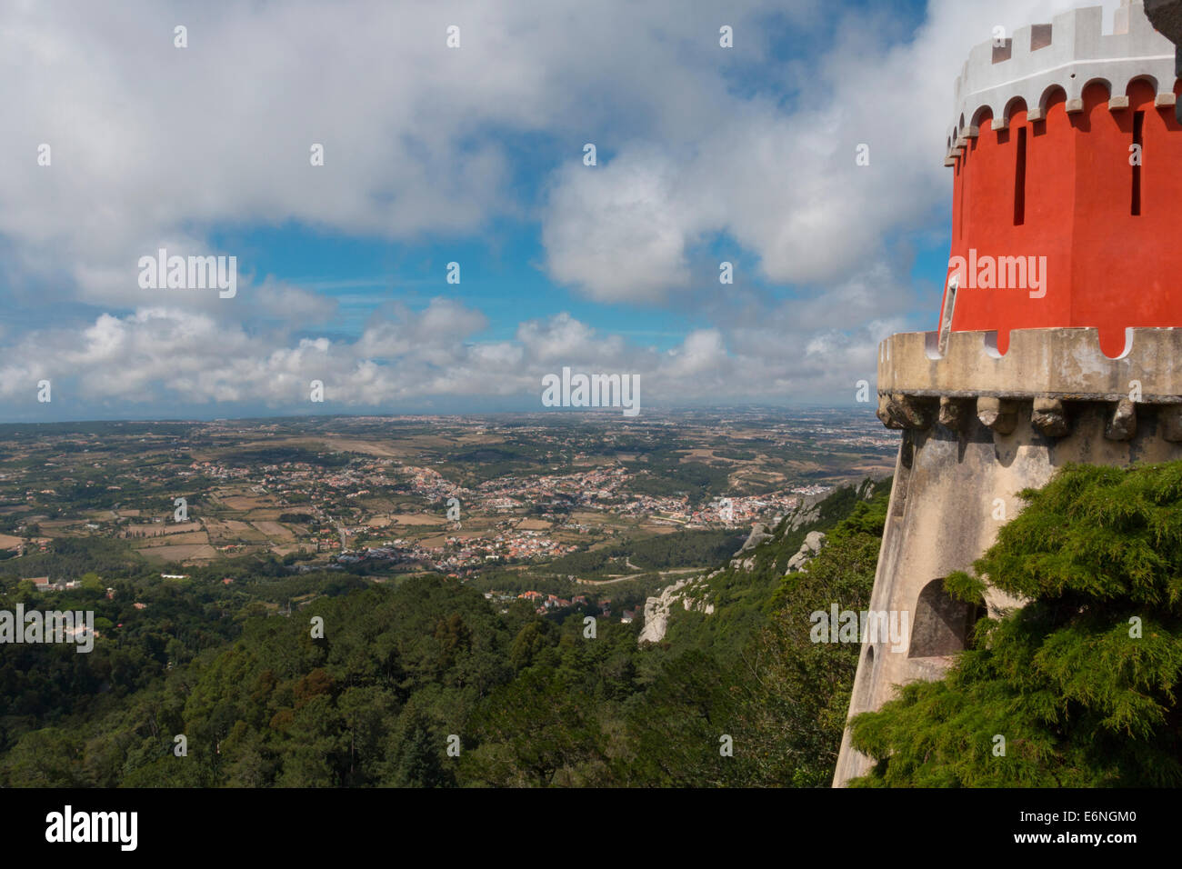Colorato Palazzo Pena, Sintra, Portogallo. Foto Stock