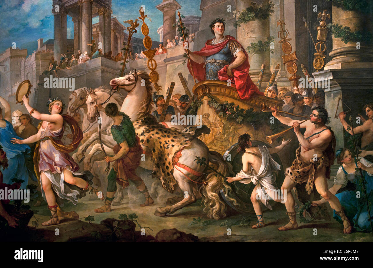 Ingresso Marcus Antonius ( Mark Anthony Consul Repubblica Romana ) Efeso 1741 Charles Joseph Natoire1700 -1777 pittore francese Foto Stock