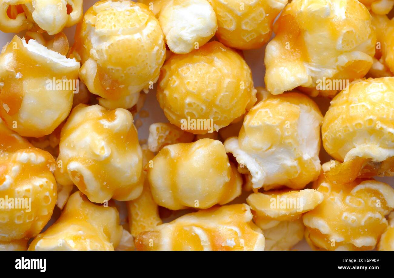 Il burro di popcorn close up regno unito Foto Stock