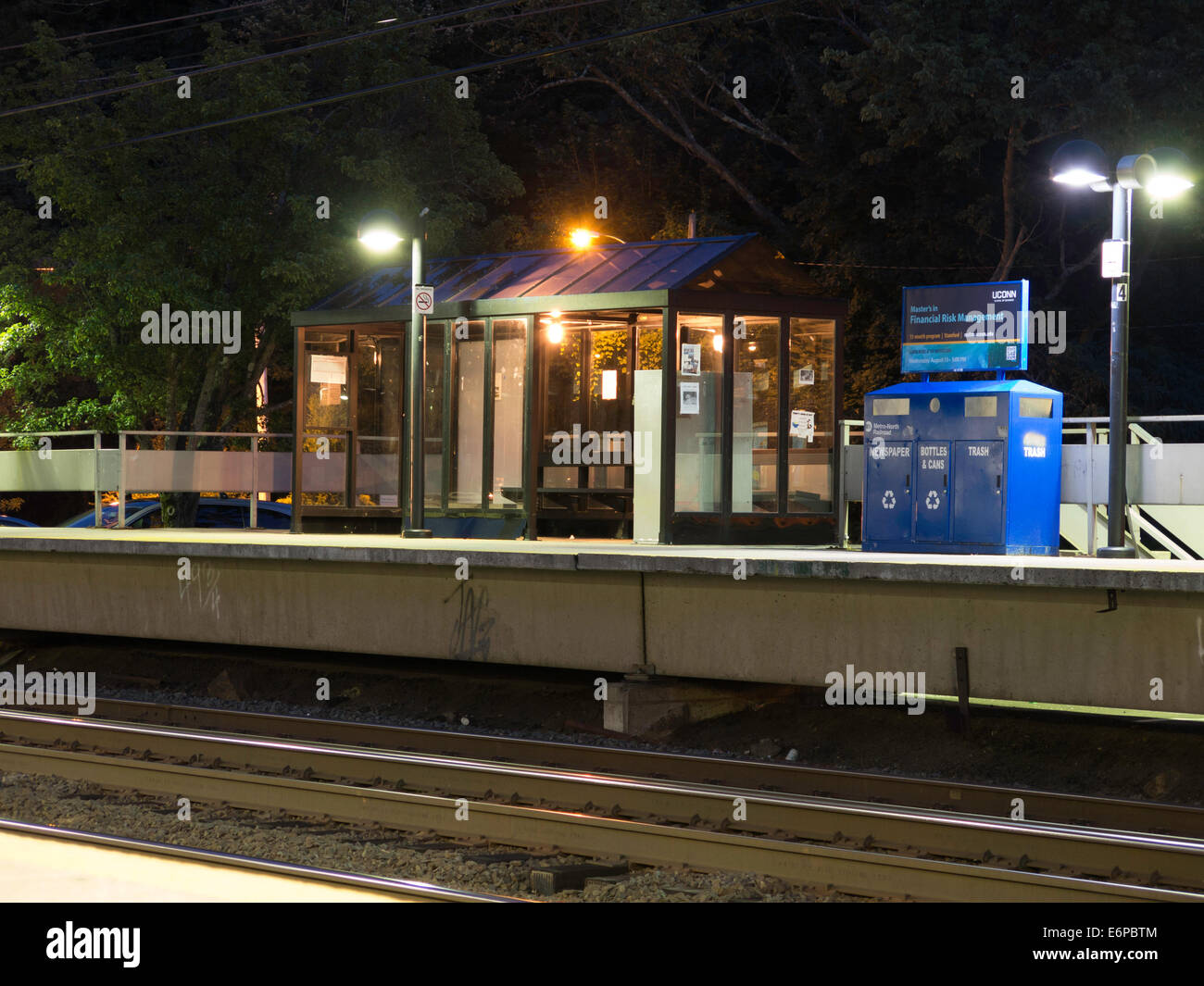 Metro Stazione Ferroviaria Nord, Riverside, CT, Stati Uniti d'America Foto Stock