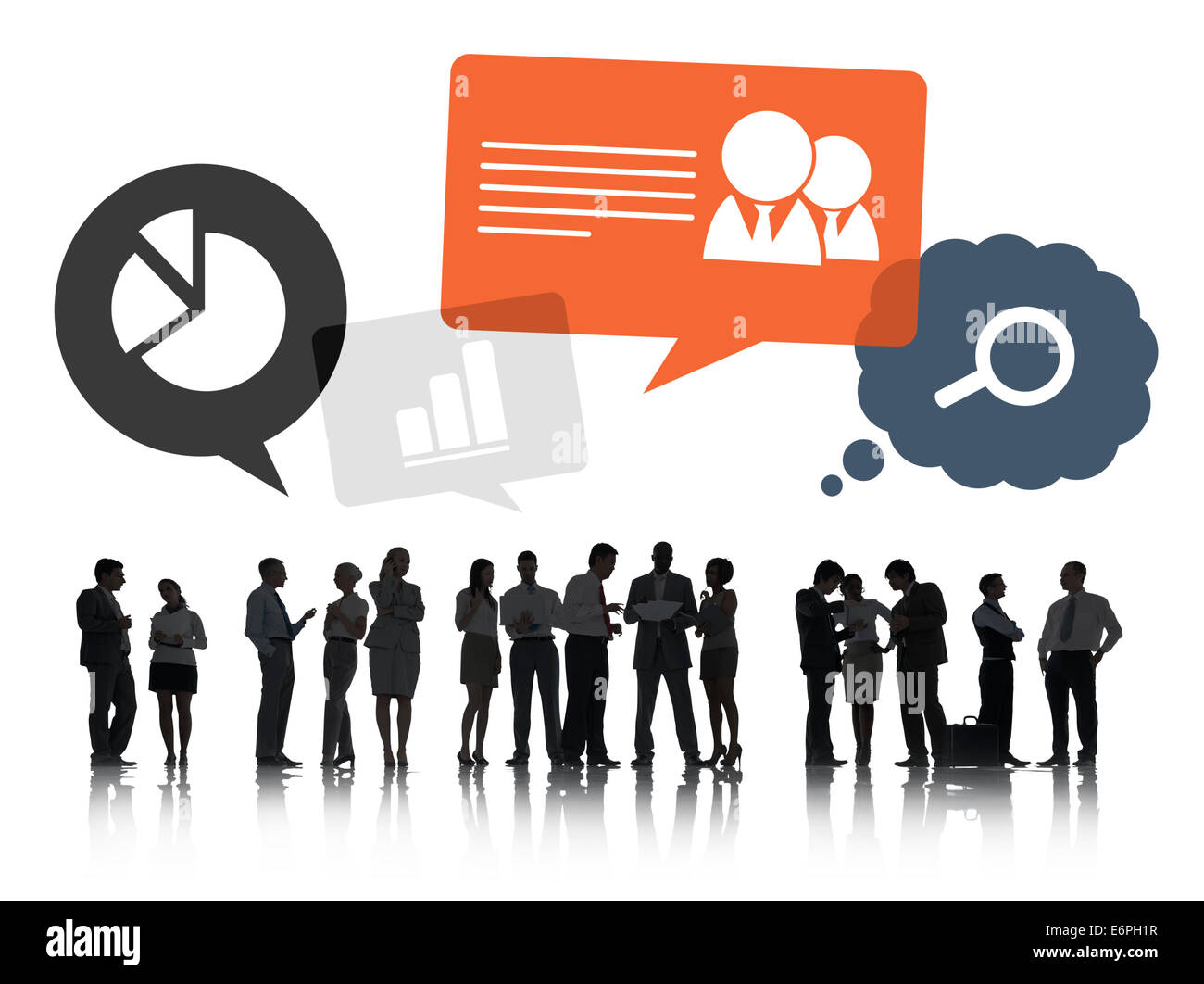 Un gruppo di persone di affari a discutere di questioni aziendali Foto Stock