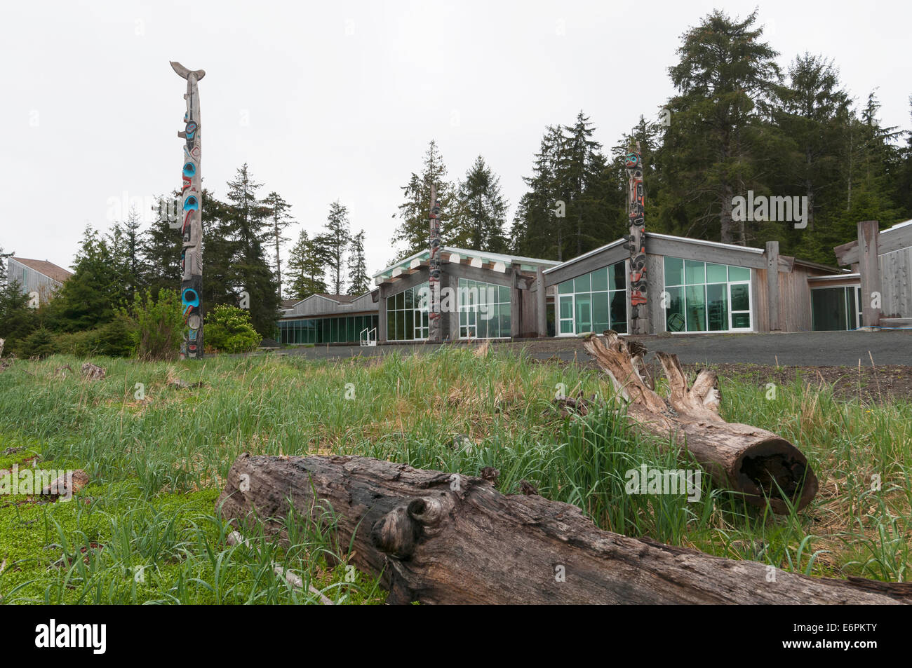 Elk203-4499 Canada, British Columbia, Haida Gwaii, Skidegate, Haida Heritage Centre Foto Stock