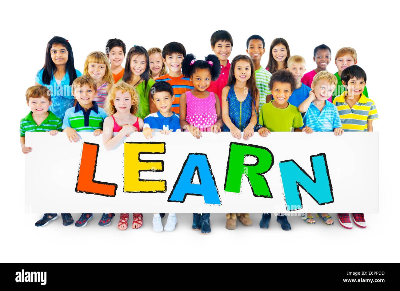 Gruppo di bambini con il concetto di imparare Foto Stock