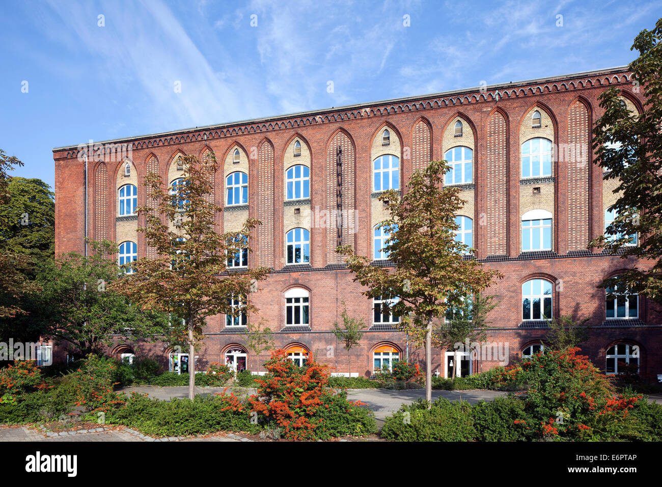 Città neogotico ospedale policlinico successiva, oggi centro salute, Stralsund, Meclemburgo-Pomerania Occidentale, Germania Foto Stock