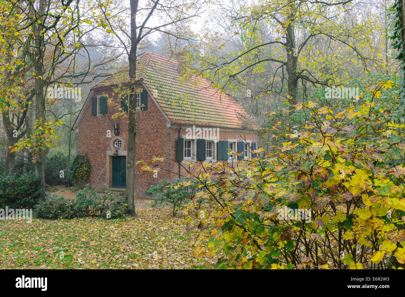 Forester house, monastero benedettino nel castello di Dinklage ad, dinklage, vechta distretto, Oldenburger Münsterland, Bassa Sassonia, ge Foto Stock