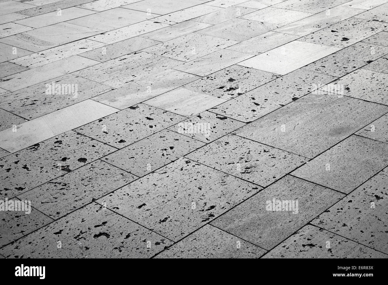 Pietre grigie, strada urbana pannellizzazione. Foto di sfondo texture Foto Stock