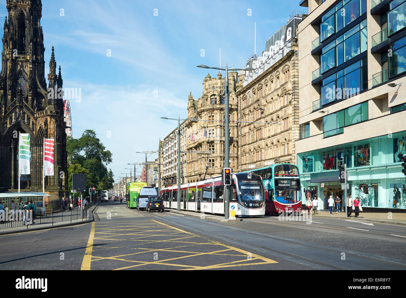 Princes Street, Edimburgo, Scozia Foto Stock