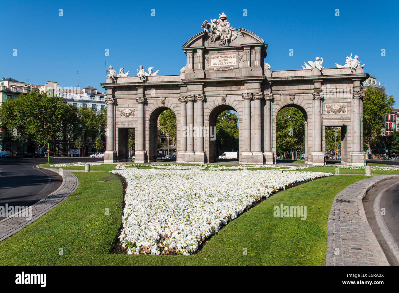 Puerta de Alcala, Plaza de la Independencia, Madrid, Comunidad de Madrid, Spagna Foto Stock