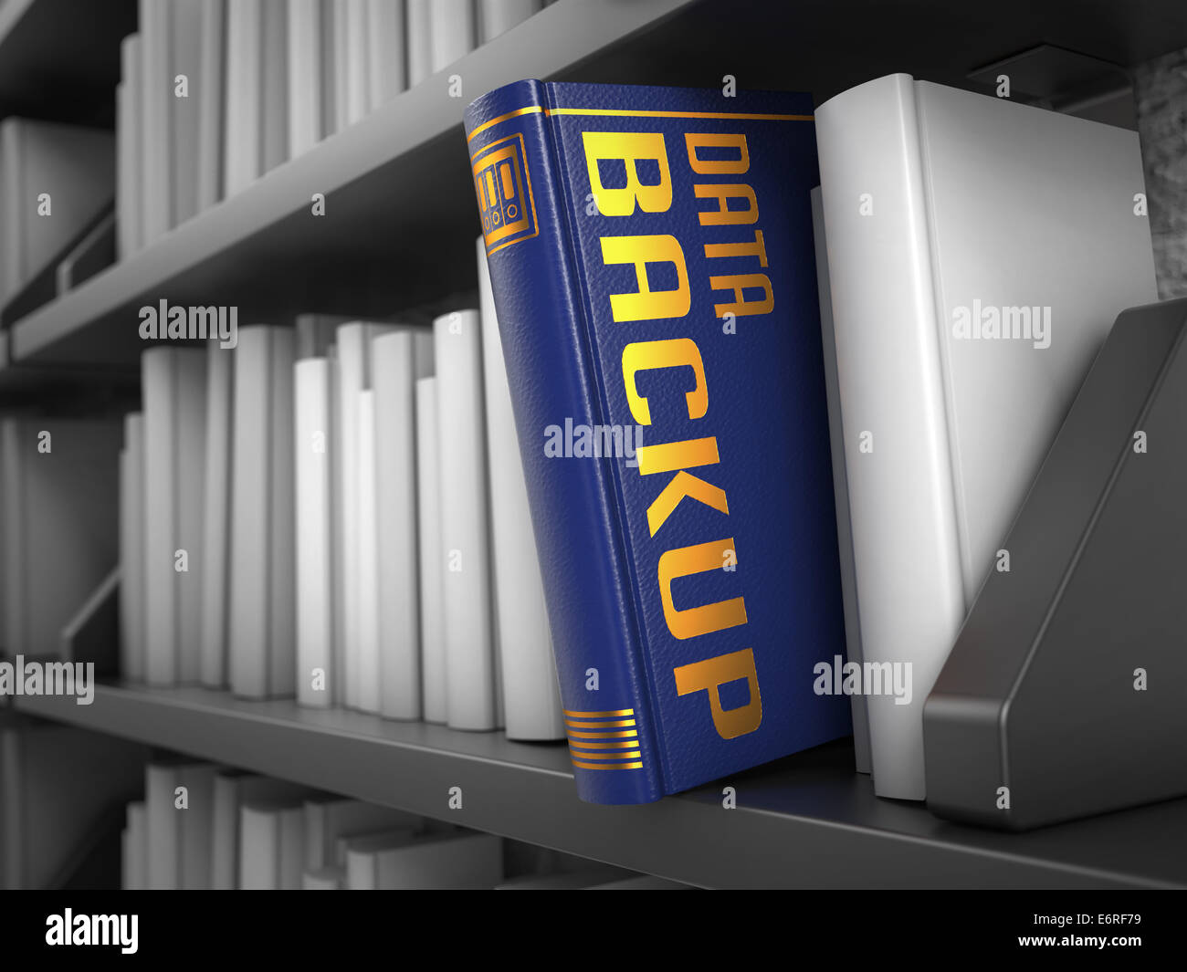 Backup dei dati - Titolo del libro. Foto Stock