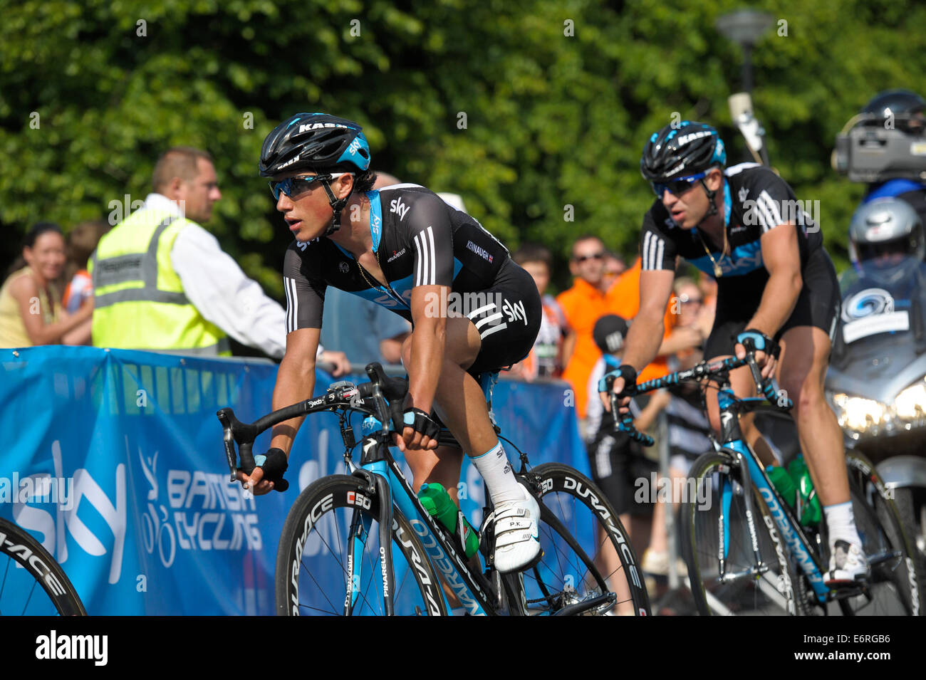 Azione dalla British Road cycling Championships 2010. Orzo Lancashire. Foto Stock