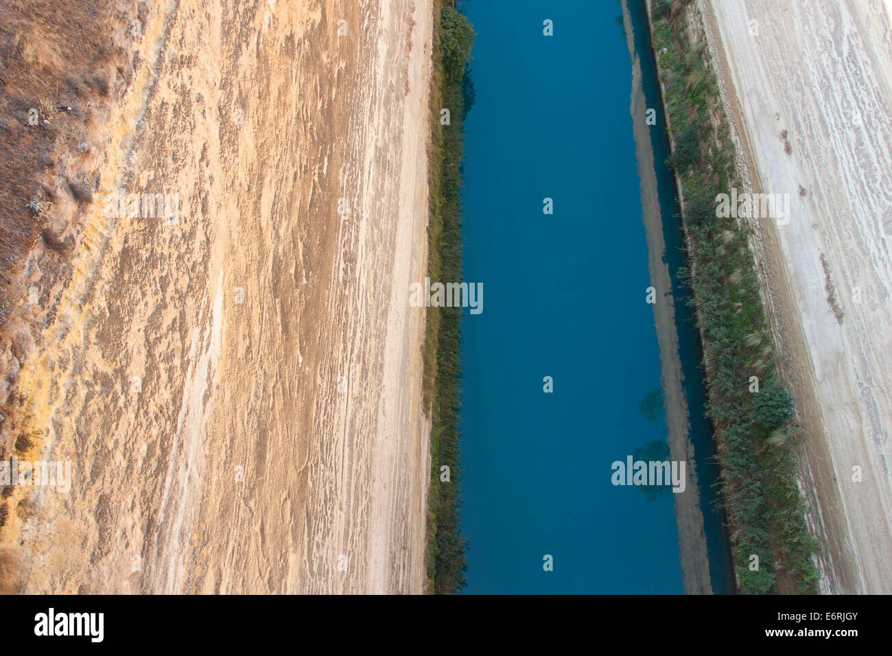 Il Canale di Corinto in Grecia. Foto Stock