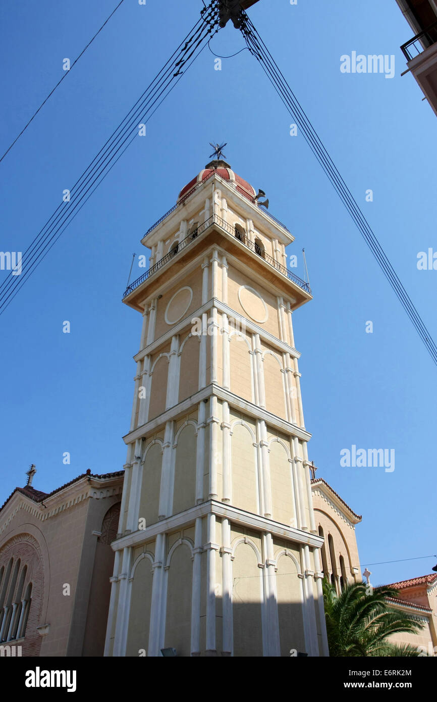 Chiesa ortodossa nella città di Zacinto, Grecia. Foto Stock