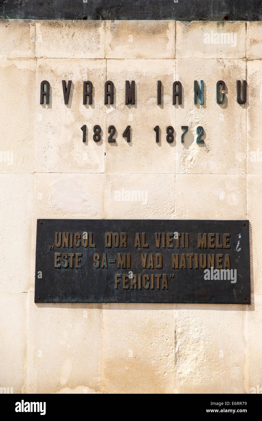 Dettagli sul monumento a Avram Iancu Foto Stock