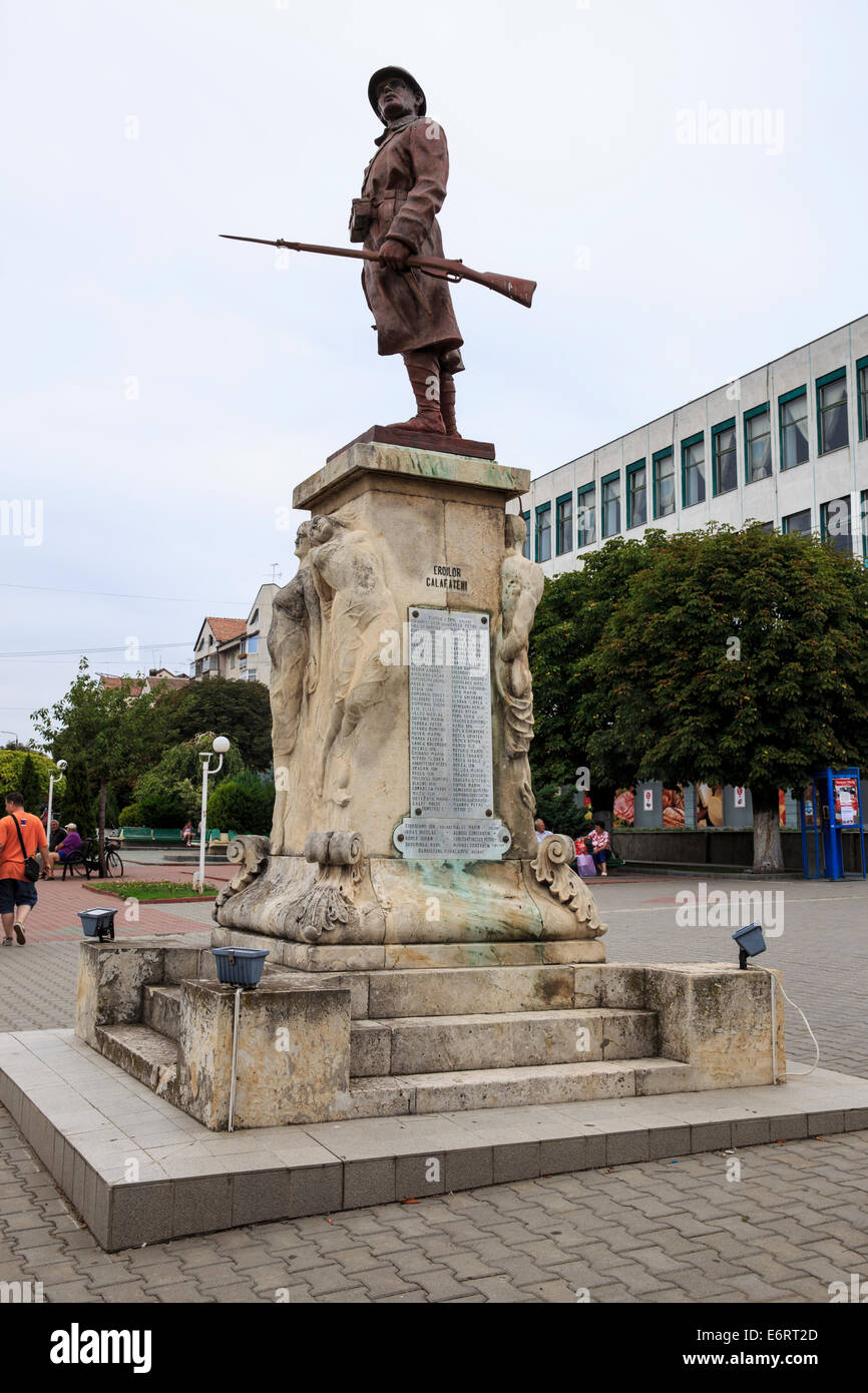 La prima guerra mondiale un monumento dedicato ai caduti soldati rumeni. Foto Stock