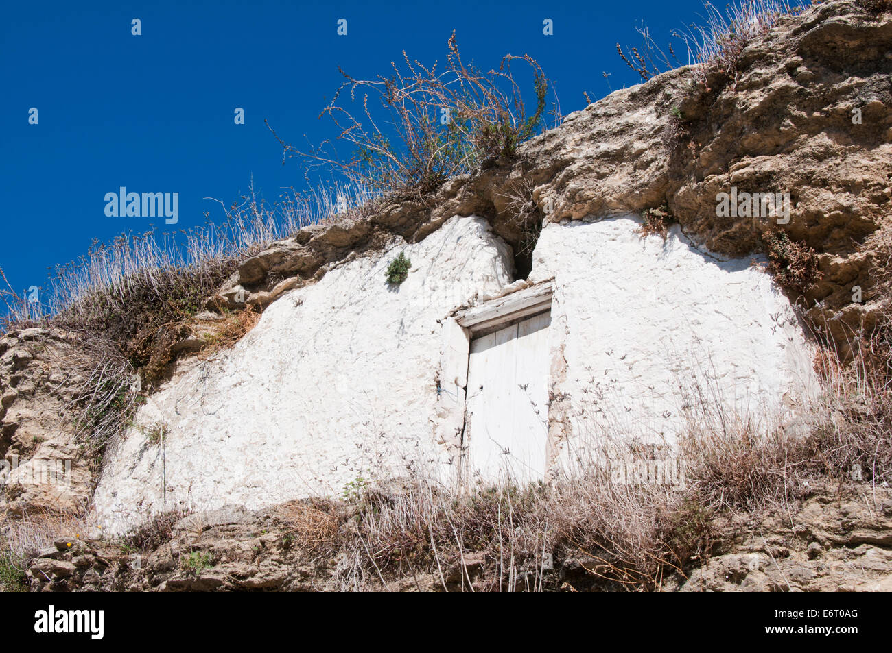 Imbiancato, murato in una caverna nel Sentenil Andalusia Foto Stock