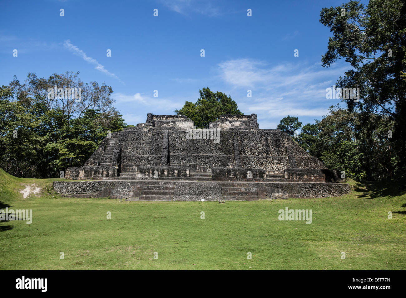 Le rovine maya di Xunantunich, dei Caraibi, del Belize Foto Stock