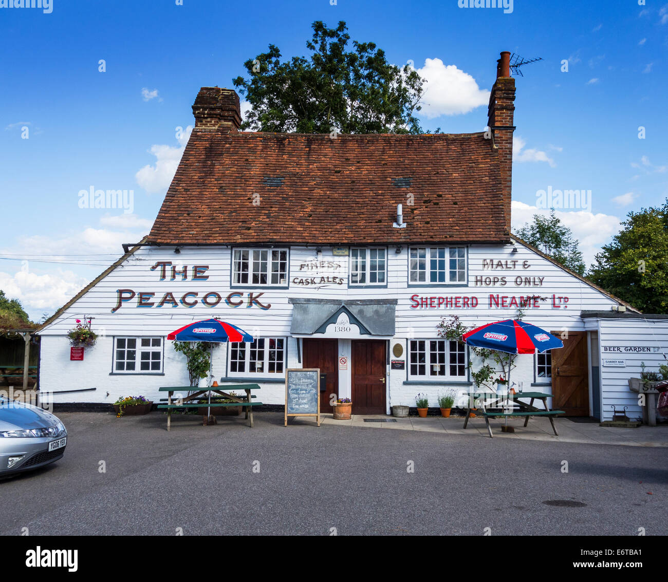 Il Pavone pub ristorante Goudhurst Kent Foto Stock