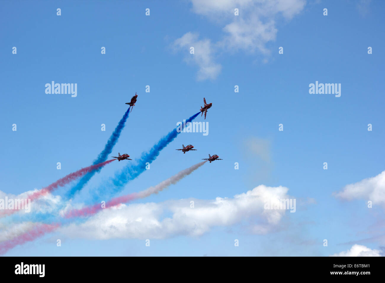 Leggere le frecce indicano il team Foto Stock