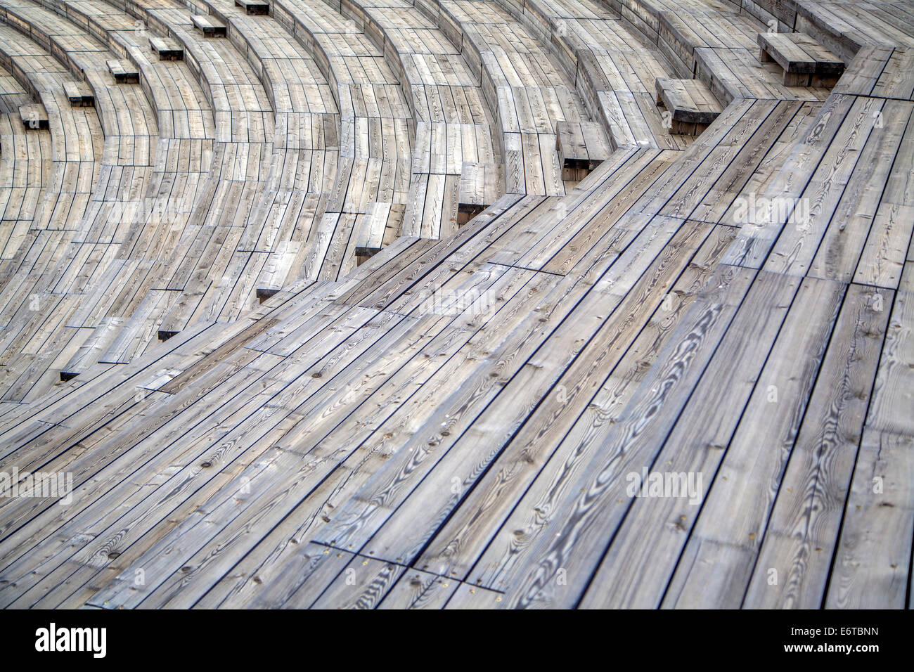 Sedili in legno Foto Stock