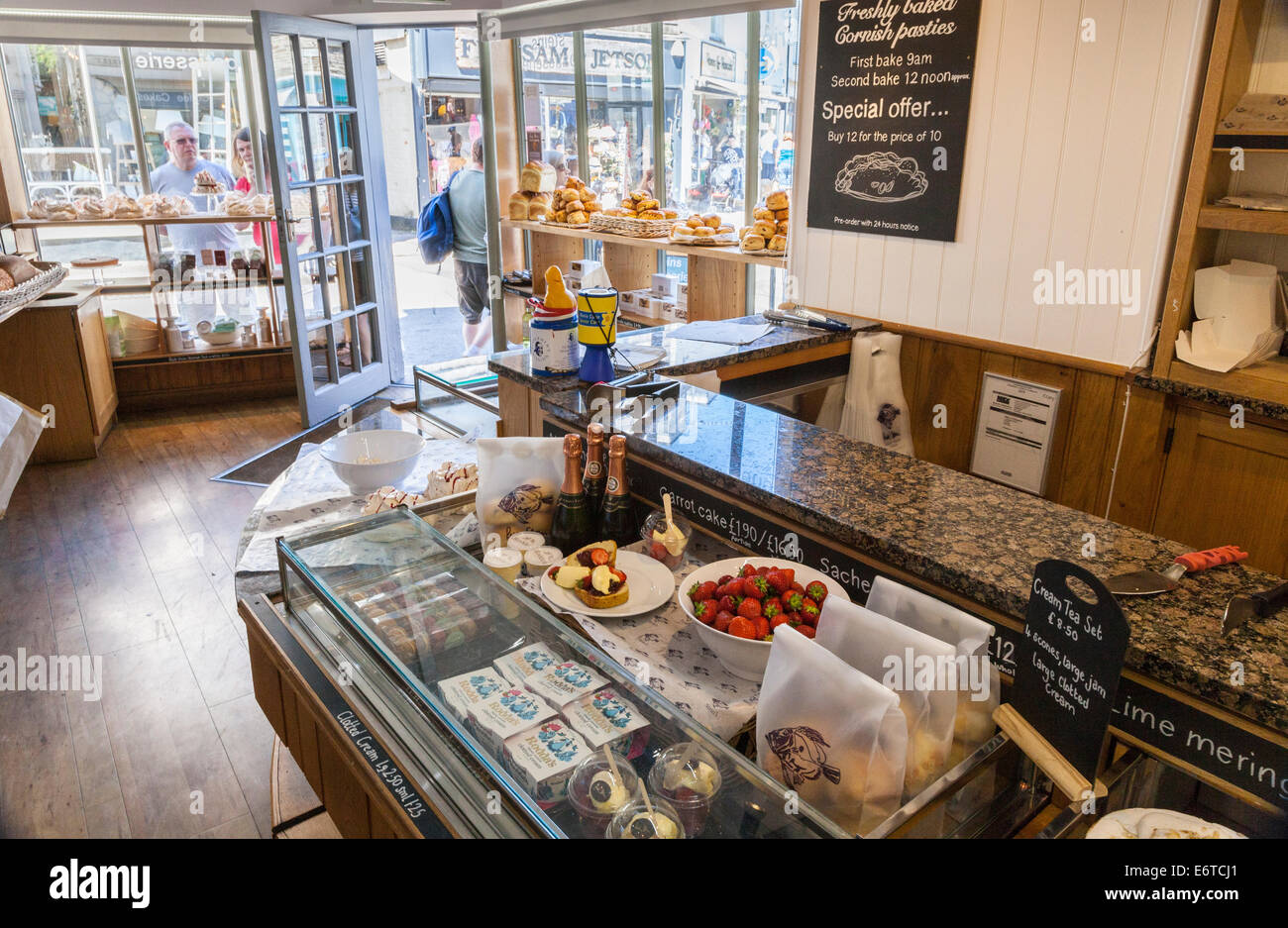 Rick Stein's Padstow pasticceria da forno a Padstow, Cornwall, Regno Unito Foto Stock