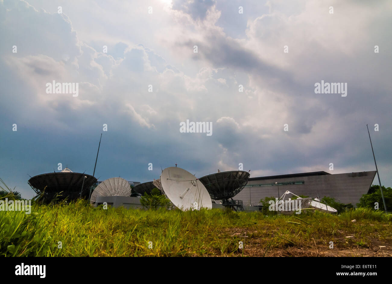 Massa stazione satellitare Foto Stock