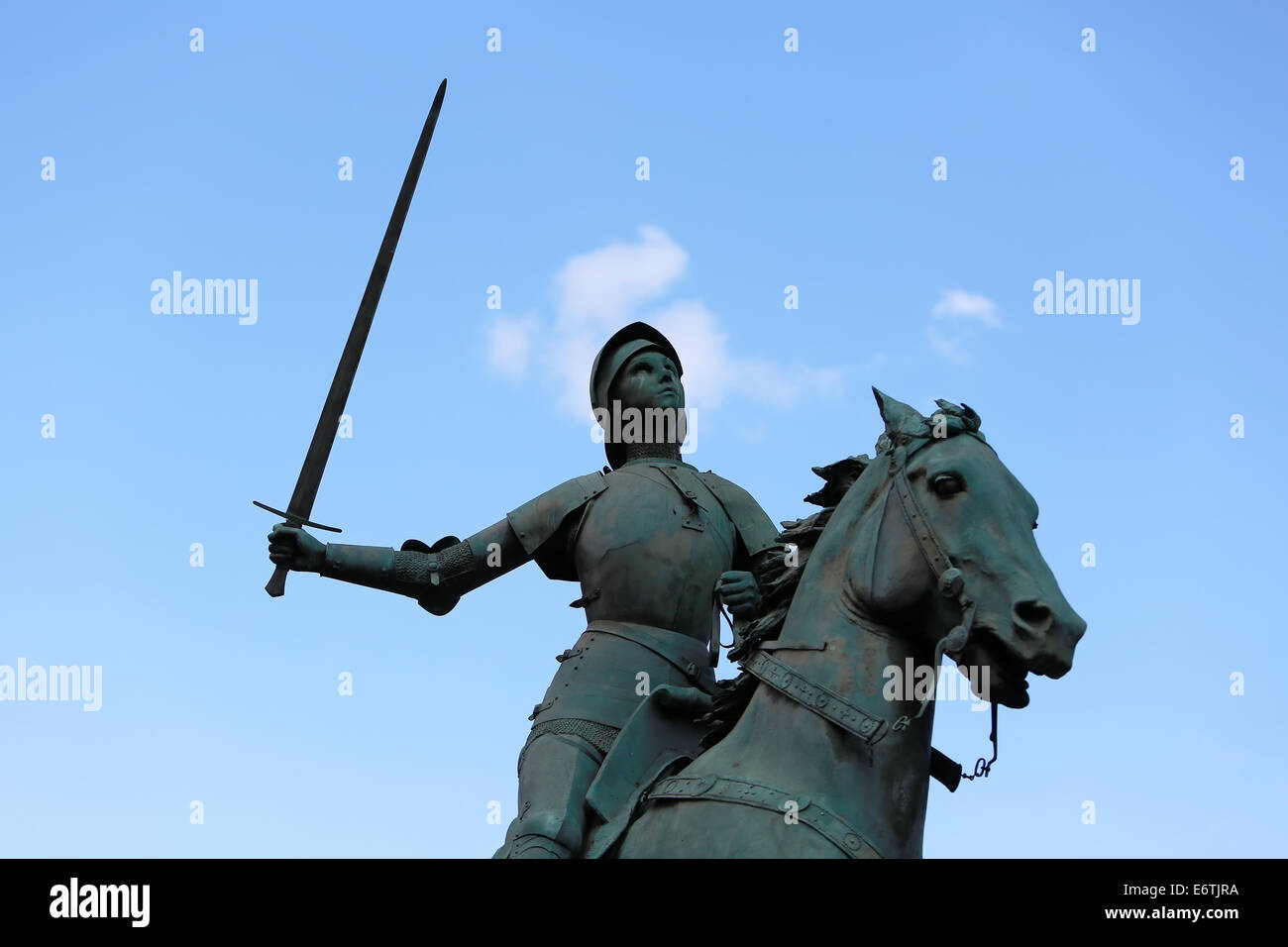 Il vecchio monumento di Jeanne d'Arc (Giovanna d'Arco) Foto Stock