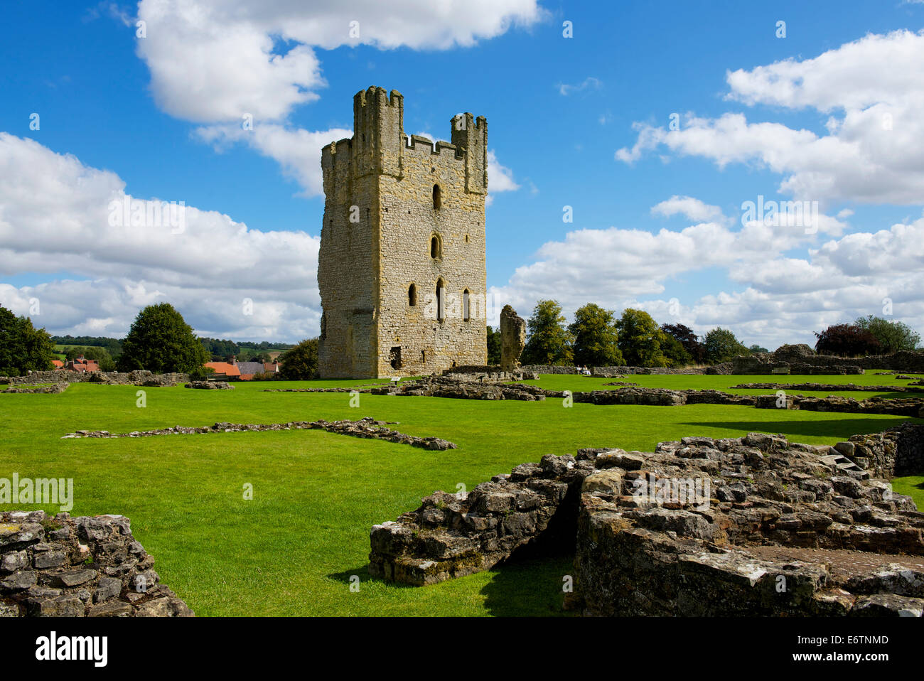 Castello di Helmsley, North Yorkshire, Inghilterra, Regno Unito Foto Stock