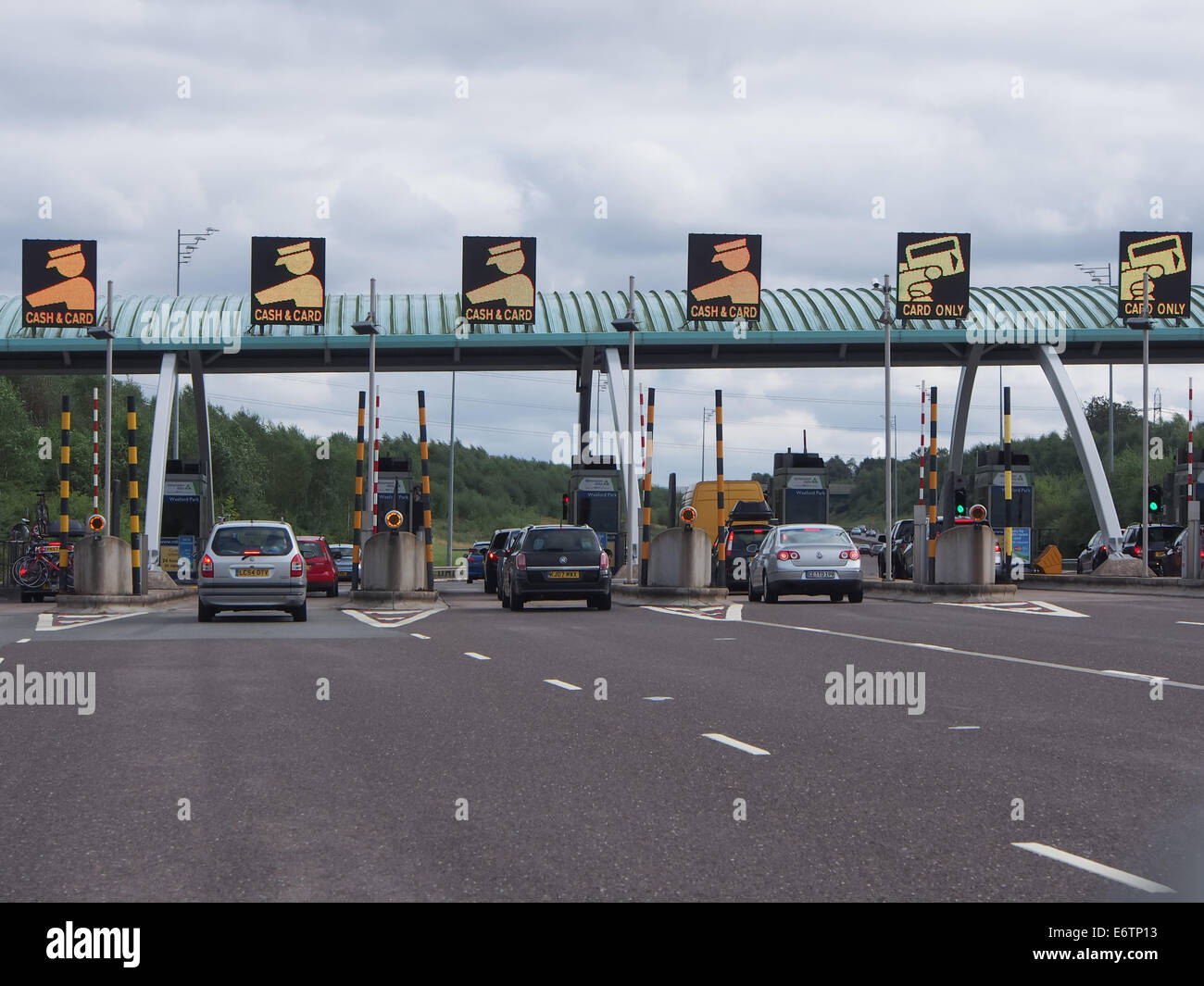 Veicolo, expressway, traffico stradale, gate, pedaggio autostradale, Foto Stock