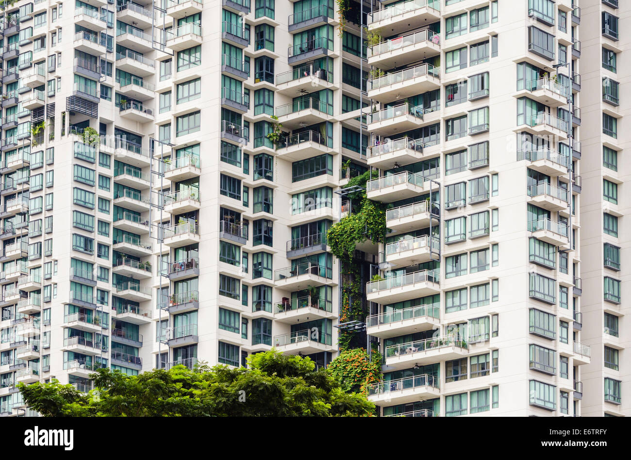 Singapore alto edificio di appartamenti Foto Stock
