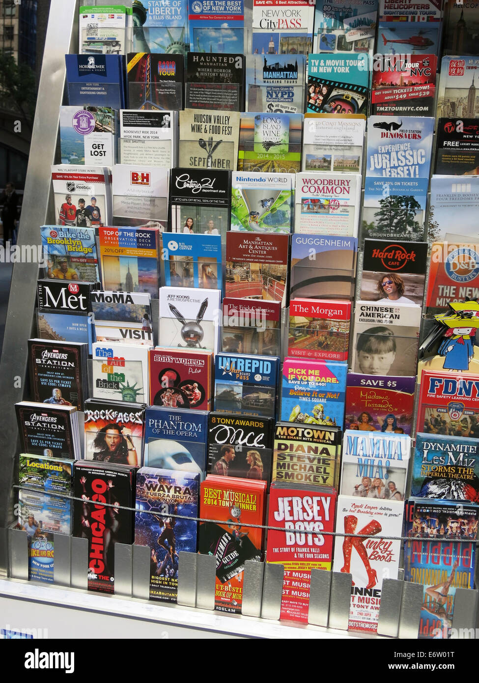 Informazioni turistiche brochure, NYC Foto Stock
