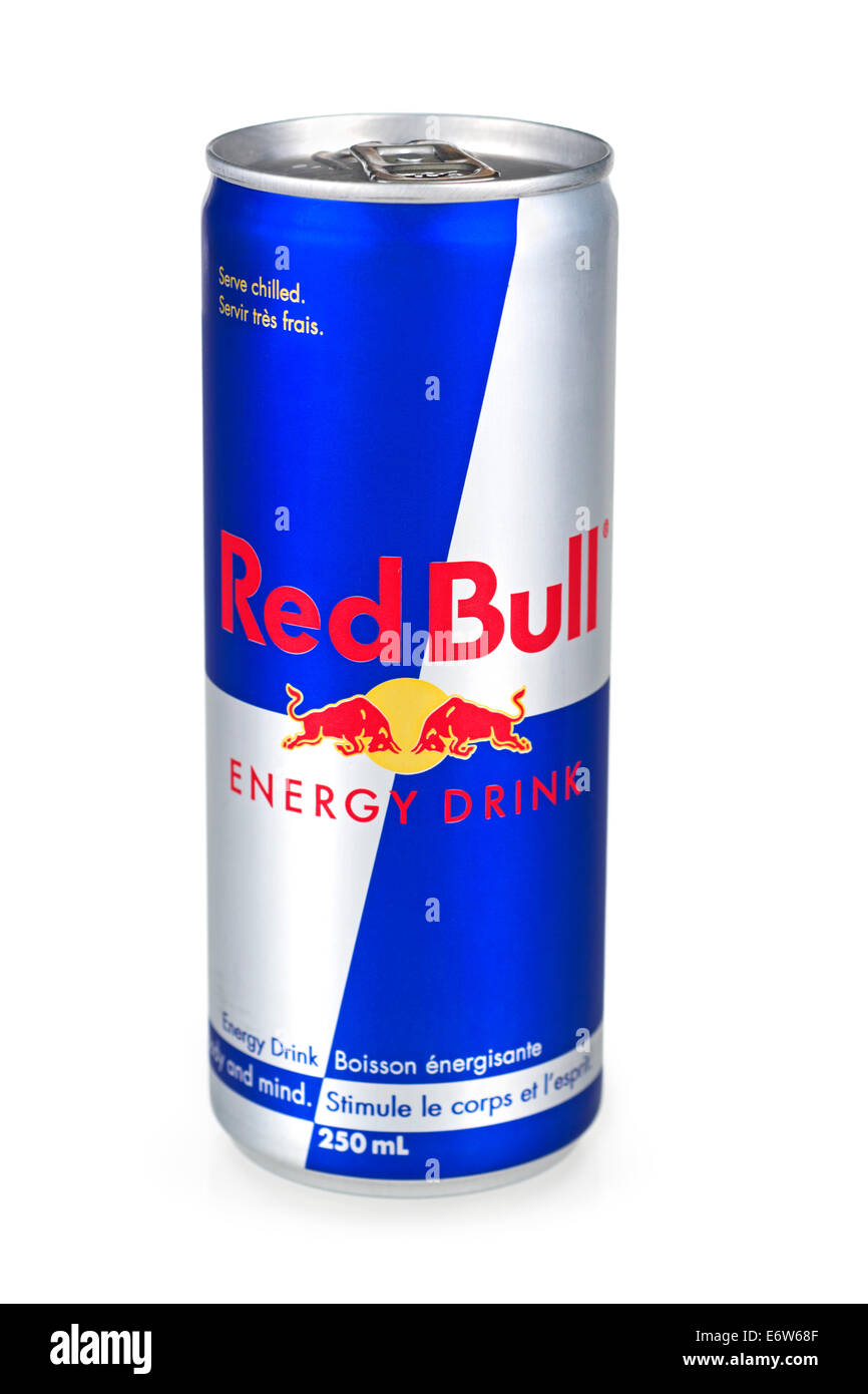 Red Bull Energy Drink può Foto Stock