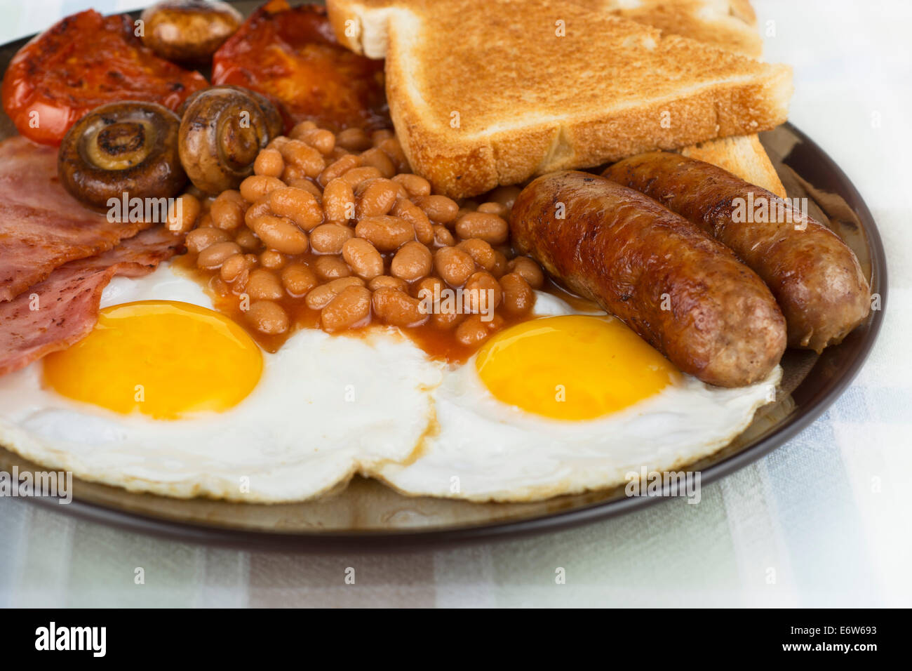 La completa prima colazione inglese Foto Stock