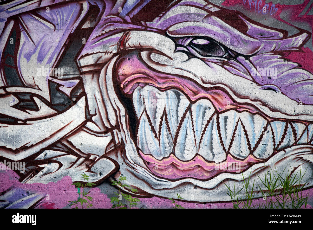 DGraffiti sulla parete, Detroit, Michigan STATI UNITI Foto Stock