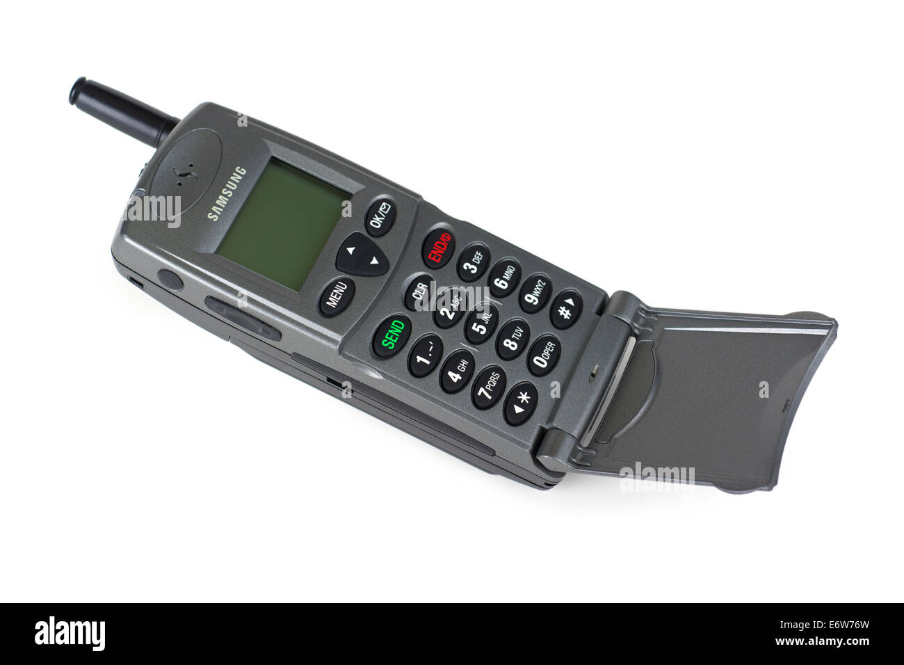 Vecchio cellulare, vecchio cellulare, Samsung modello anno 1999 Foto Stock