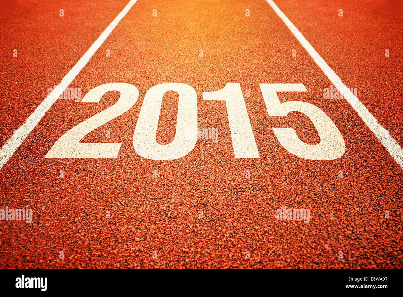 Numero 2015 atletica tutti meteo via di corsa. Felice nuovo anno 2015 Foto Stock