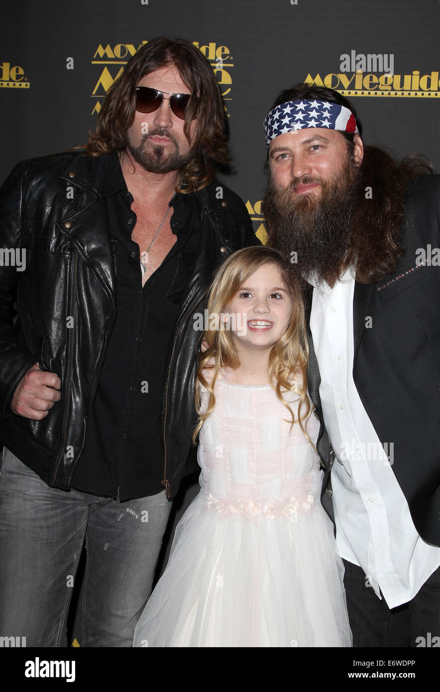 Xxii edizione Cinema Awards Gala_Press Room al Universal Hotel Hilton offre: Billy Ray Cyrus,Kyla Kenedy,Willie Robertson dove: Los Angeles, California, Stati Uniti quando: 08 Feb 2014 Foto Stock