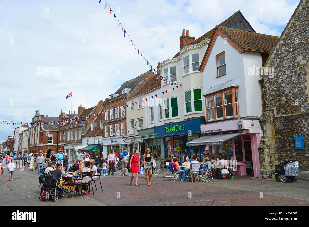 North Street, Chichester, West Sussex, in Inghilterra, Regno Unito Foto Stock