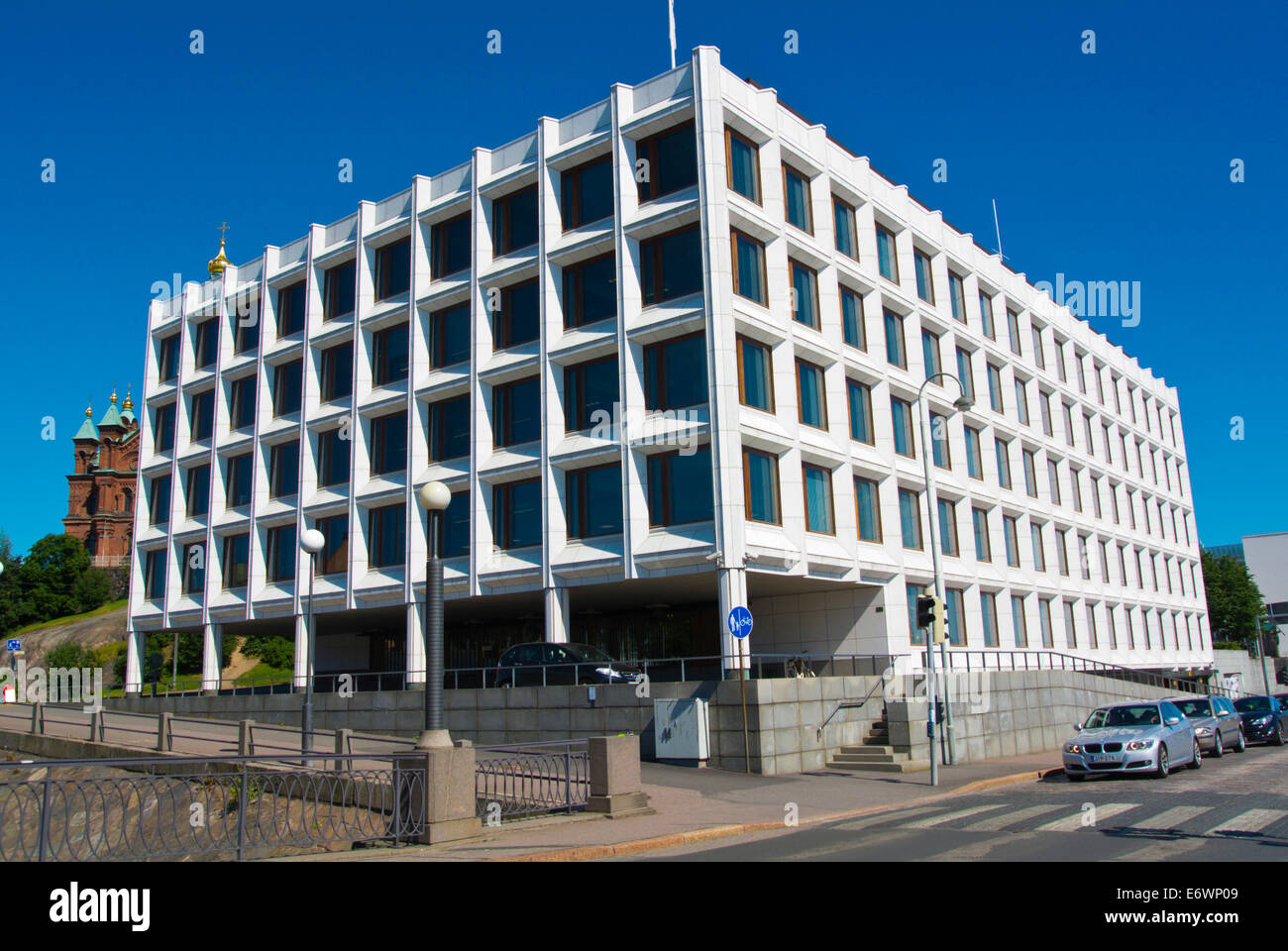 Enso-Gutzeit Quartier Generale (1962), da Alvar Aalto, Katajanokka distretto, centro di Helsinki, Finlandia, Europa Foto Stock