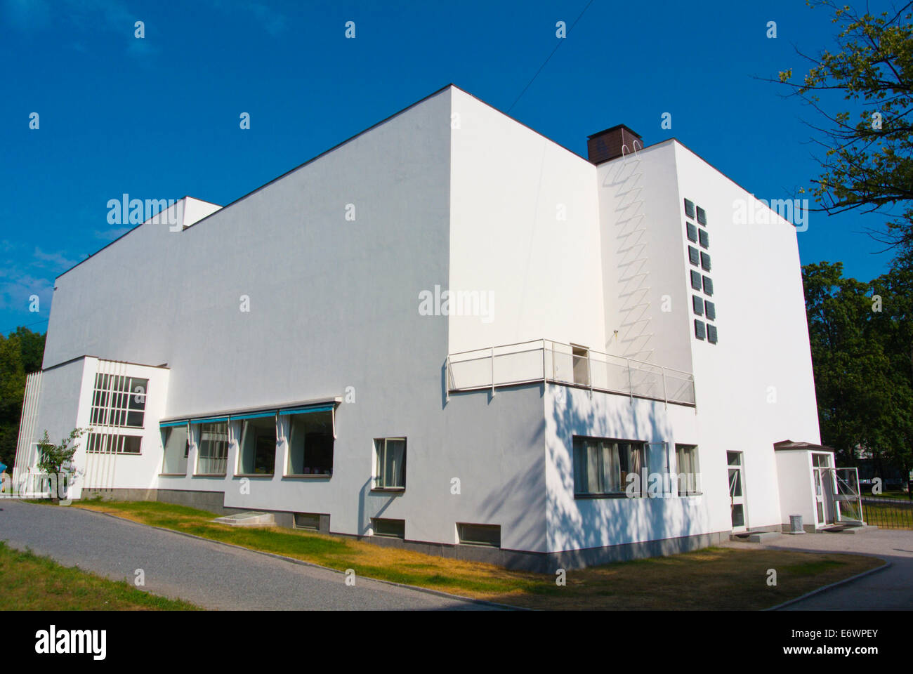 Libreria principale (1935) in stile funzionalista, progettato da Alvar Aalto, Vyborg, Carelia, Russia, Europa Foto Stock