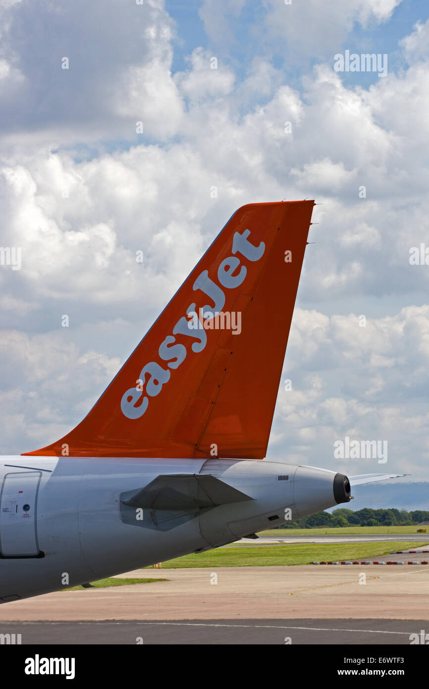 Impennaggi di Easyjet Airbus A319-111 Foto Stock