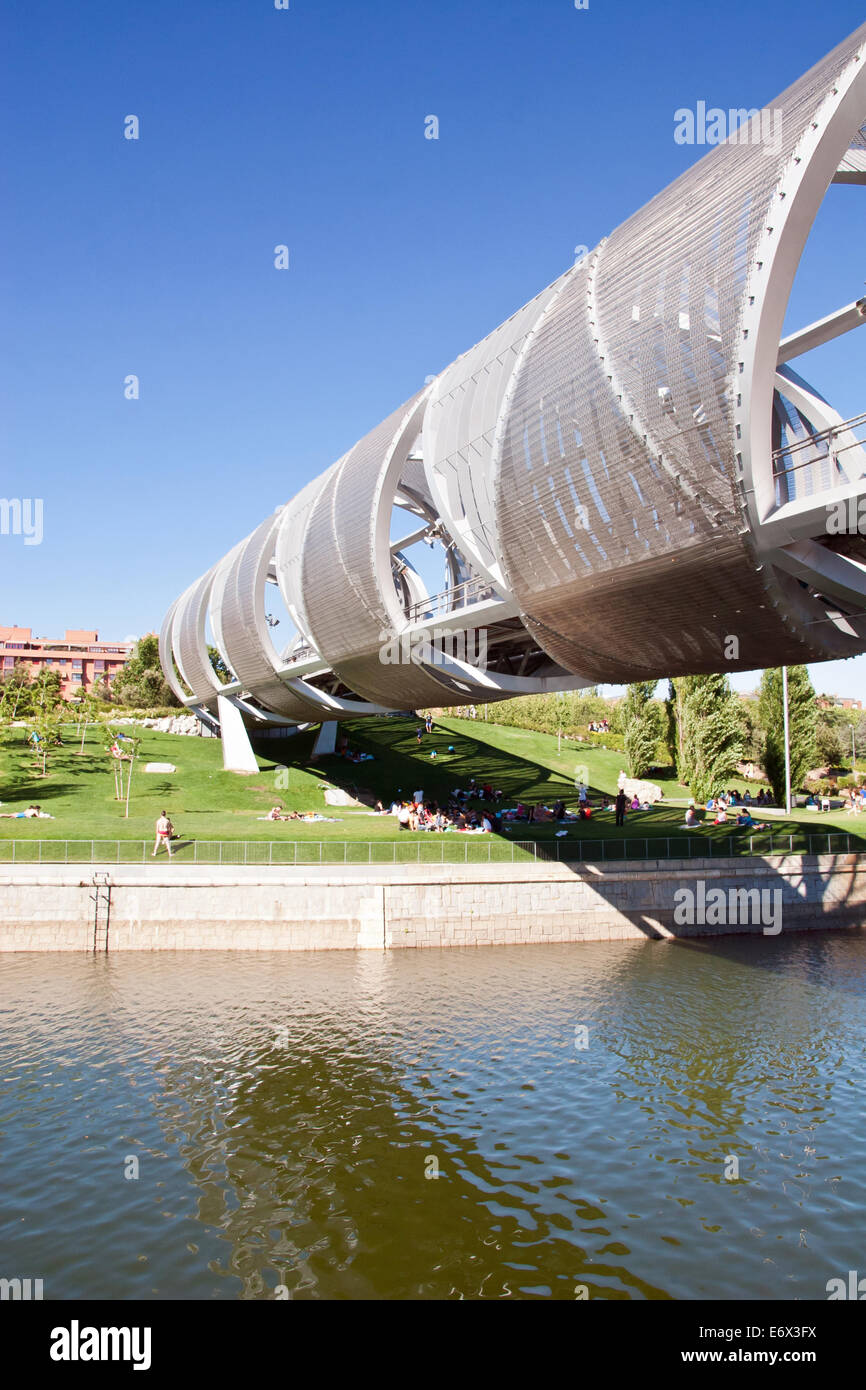 Ponte Monumentale di La Arganzuela o Perrault bridge, Madrid Foto Stock