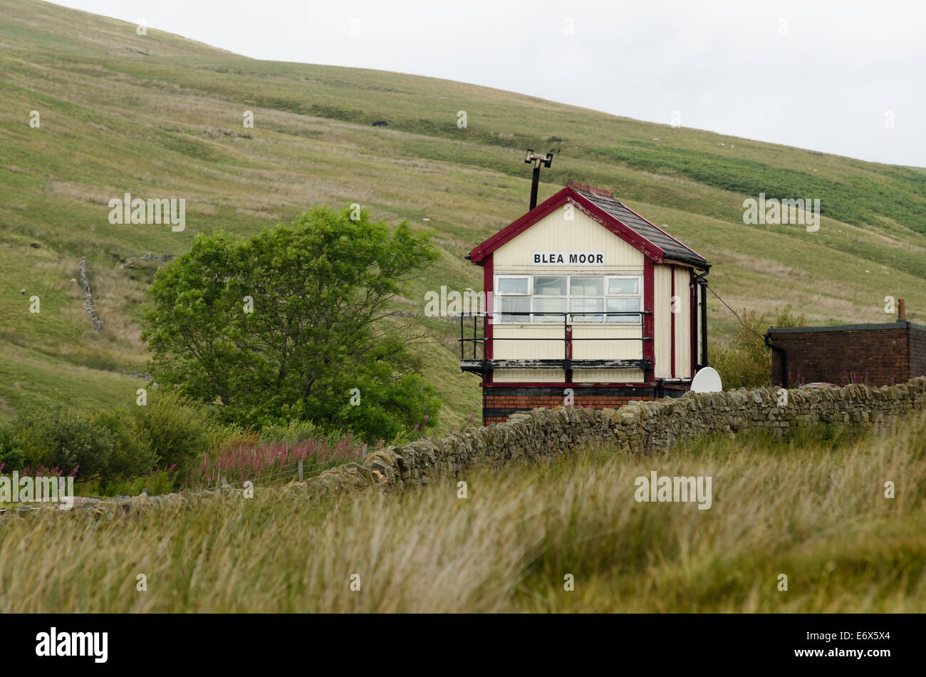 Blea Moor casella segnale sull'accontentarsi di linea di Carlisle Foto Stock