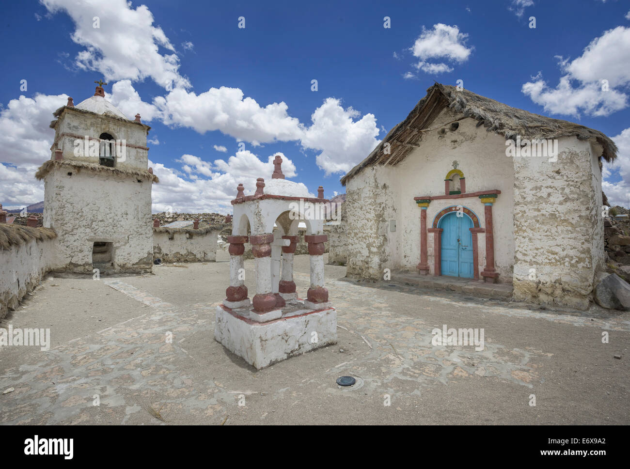 Chiesa di Parinacota, putre, arica y Zona di Parinacota, Cile Foto Stock