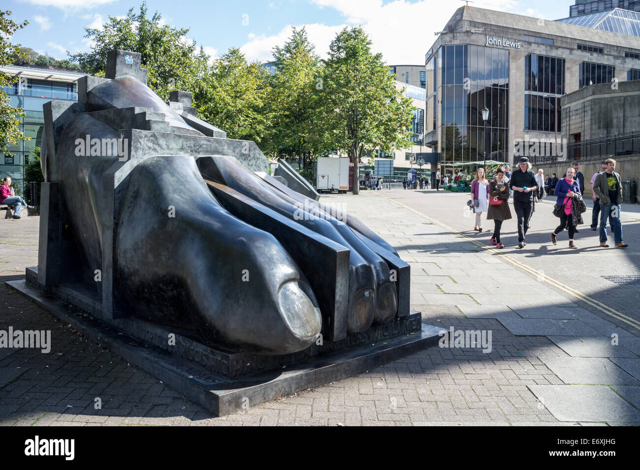 Big Foot, Manoscritto di Montecassino scultura, Leith Walk , Edimburgo Foto Stock