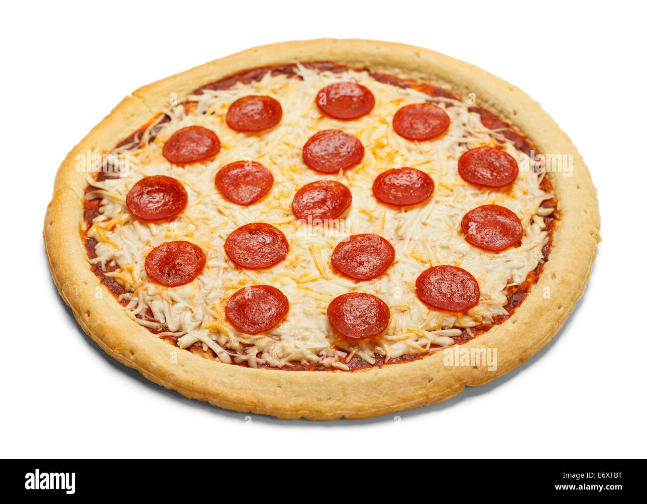 Piena fette di pizza isolati su sfondo bianco. Foto Stock